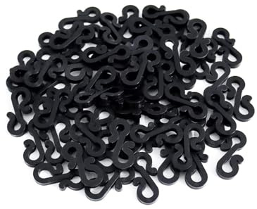XMTStartrading 120Pcs Lightweight Plastic S Gutter Clips Easy Hide Outdoor Light Clips Invisible Small Gutter Hooks for Wire Securing Decoration Clips
