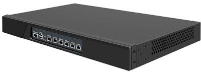 1U Dual SIM Slot Firewall Network Security Appliance, PFSense, OPNsense, VPN, Router PC, N100, RJ08, 6 x 2.5GbE I226-V LAN, Console, VGA, 32G RAM, 256G SSD