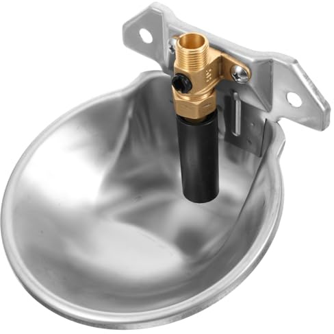 ARTSEWPLY Abreuvoir Automatique INOX pour Bovins et Ovins Bol Eau Anti-éclaboussures Régulateur Niveau Eau Constant Résistant et Facile à Nettoyer pour Élevage Agricole