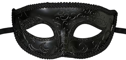 Masquerade Mask Men,Vintage Venetian Mask Black Masquerade Masks for Mens