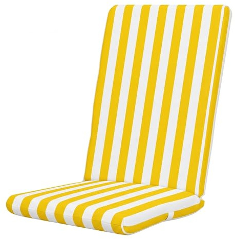 PIND Cojín para Tumbona Exterior de Rayas 120x50x3,5cm – Cojín para Hamaca y Tumbonas de Resina o Madera, Funda Lavable y Antideslizante, Ideal para Jardín, Balcón y Playa, Máximo Confort Relax
