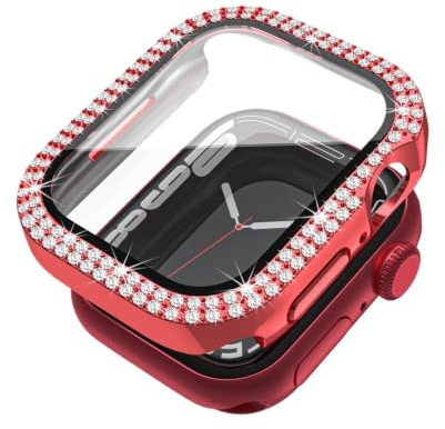 1 st Diamond heltäckande klockfodral for iWatch(RED,40mm)