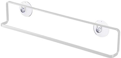 Yamazaki 6796 Tower Towel Hanger with Suction Cups, White, Steel, 35.5 x 4 x 7 cm