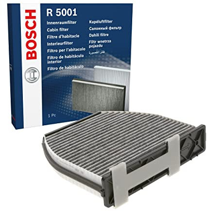Bosch R5001 Activated Carbon Cabin Filter, Replacement Filter - Against Unpleasant Smells, Pollen and Dust for Cleaner Air Inside the Vehicle