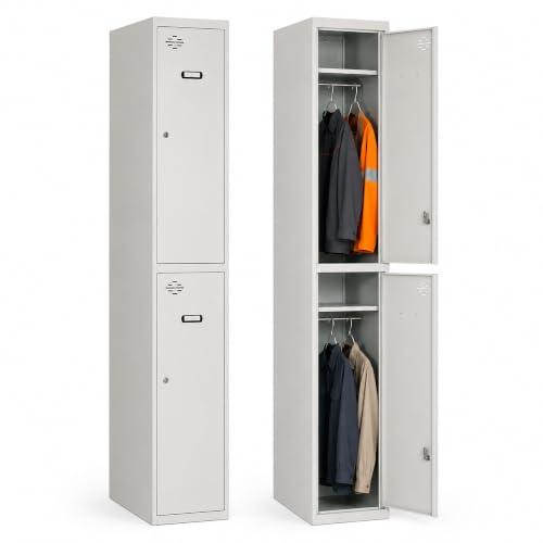 Simon Rack Spind 2 Türen 1800x400x500 mm - Simonlocker | Enthält 2 Schlüssel, Korrosionsschutzlackierung, , Grau