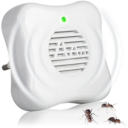 GARDIGO® Dispositivo Ultrasuoni Anti Formiche | Repellente elettronico 30 kHz | Copertura fino a 25 m² | Scaccia Formiche Ecologico Senza Veleni | Plug-in Elettrico per Ambienti Interni