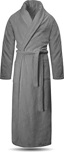 normani Extra langer Bademantel aus 100% Baumwolle - Frottee Saunamantel für Damen und Herren - Schadstofffreies Material - Ausgezeichnet mit Öko Tex 100
