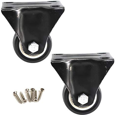 1.5 Möbelrollen, feste Rollen 50 kg Tragkraft für jedes Rad (2 Stücke)