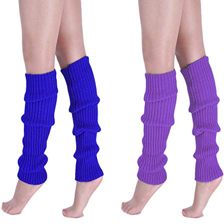 SUNTRADE 2 Paar Beinstulpen für Damen und Mädchen, Stiefel, Stulpen, gerippt, Stretch, Kniestrümpfe