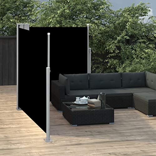 Tidyard Tenda da Sole Laterale Retrattile per Patio Nero/Rosso/Blu/Marrone/Crema,Tenda da Sole per Esterno,Tenda da Sole Laterale,Tenda da Sole da Balcone,Tenda da Sole Avvolgibile
