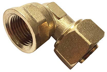 BOZONLI Messing Gewindefitting, Winkel 90°, für Aluverbundrohr, Schraubfitting,2025×3/4,1 pcs