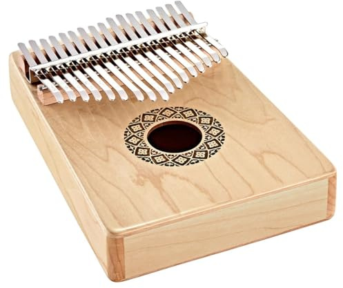 Sonic Energy Soundhole Kalimba, 17 Töne, Ahorn (KL1709H) | C-Dur, 440 Hz, mit Schallloch, glänzend, inkl. Etui, Hülle, Tuch und Stimmhammer, Ahornholz, Stahl