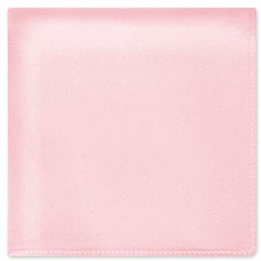 Selected Hanky 100% Pure Silk Pocket Square Solid Color, Pink, One Size