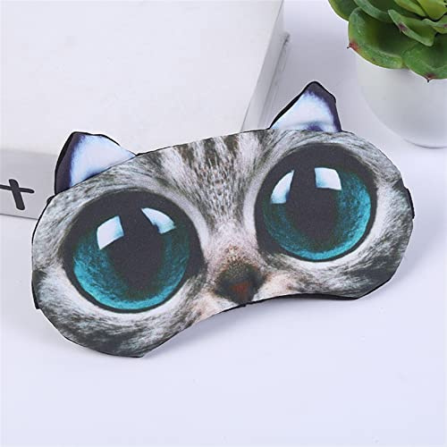 Schlafmaske Schlafmaske Baumwolle Schlafende Augenmaske süße Kinder Cartoon Augenabdeckung Augenbindungen Fahren nach Hause Augen entspannen Sie Masken Okular angemessen (Color : Cat C)