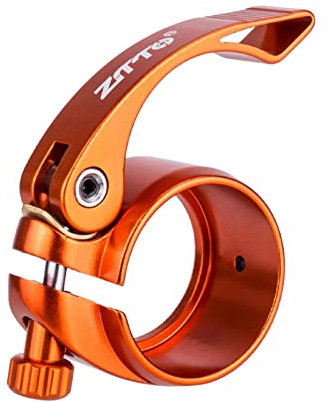 Amagogo Fahrrad Sattelstütze Klemme Eloxierte Aluminiumlegierung für 40,8 Mm Sattelstütze Sattelklemme für Fahrrad Faltrad Radfahren, Orange