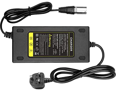 ARyee 54.6V 48V 2A Battery Charger for Electric Wheelchair, Mobility Scooter, Motorcycle, EBike - 13S 48V Lithium Battery, 3 Pin Male XLR Connector