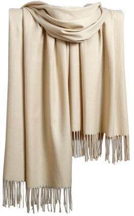KBRPEY Schal Pashmina Stola für Damen Kuschelige Warme Winter Schals Langer Damen Schal Fransen für Frauen Abendkleider Hochzeit Festlich