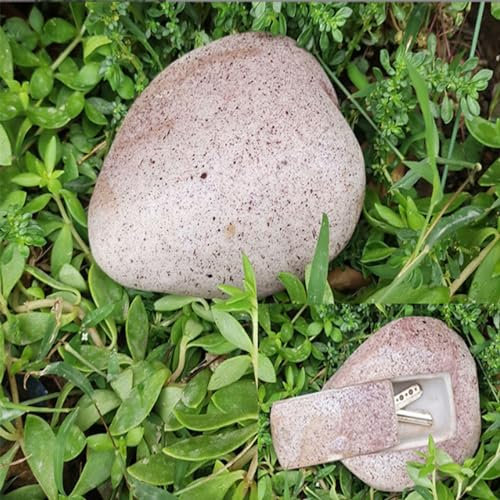 BDHI Key Storage Box - Rock Key Safe with Fake Rock Design for Home Garden Yard Outdoor Decor, Hider Decoration Safe Holder