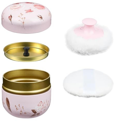 NICENEEDED Bouffée de Poudre pour le Corps et Récipient Portable Vide pour Poudre Corporelle avec Couvercles pour Maquillage Cosmétique