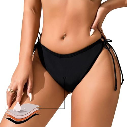 Runmeihe Bikini Menstrual Mujer, Ropa Interior a Prueba de Fugas para natación, Traje baño Menstruación de Cintura Baja