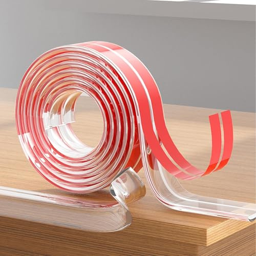 Fhlbestyu 3/5 Meter Kantenschutz Baby Selbstklebend, Glastisch Edge Protection für Baby Weich Tischkantenschutz Klebebänder