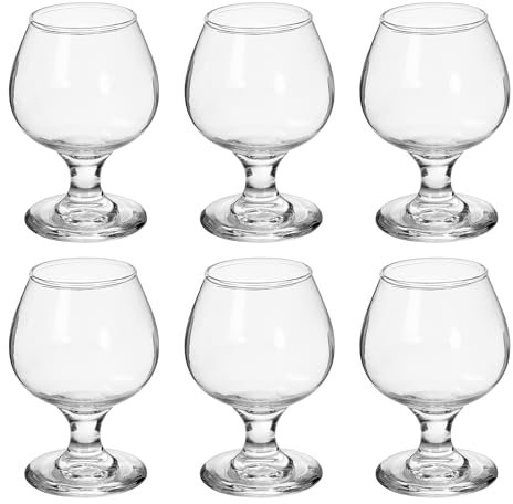 TWO TIGERS Pack Copas de Coñac Alessandro. Copa de Cristal, Tamaño. Copa Brandy Ideal para Licores. Hosteleria, Restaurantes, Bar, Fiestas (200ml (6Ud))