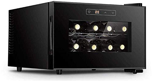 SmPinnaA Mini-Weinschrank Mit Konstanter Temperatur, Zwei Schichten Gehärtetes Glas, Schirmt Uv-Strahlen Ab Und Verhindert, DASS Uv-Strahlen Dem Wein Schaden