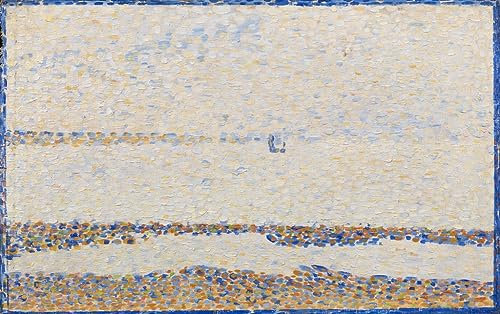 MHFFDYIV Berühmte Gemälde Moderne Kunst Wandbild Ölgemälde Kunstdruck Strand bei Gravelines von Georges Pierre Seurat Kunst Poster für Schlafzimmer Home Decor 60x90cm