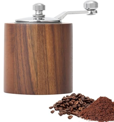 Coffee Grinder Manual - Vintage Crusher for Spices, Manual Grinding Tool | Durable Wood Spices Mill, Portable Grinder, Kitchen Utensils with Adjustable Grind Levels, Crusher Tool for Salt