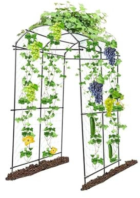 WJIAYAO Unterstützung für Kletterpflanzen Gartenbogen-Spalier for Kletterpflanzen, Unterstützung for Blumen, Gemüse, Erbsen, Obst, Reben, Spalier, Torbogen, Hof/Garten, Outdoor-Dekoration