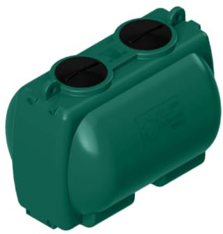 Cisterna GEA 1000 per raccolta acqua GLOBETANK compresa di chiusure con N° 2 Tappi a vite Diam.350 mm (VERDE BOSCO)