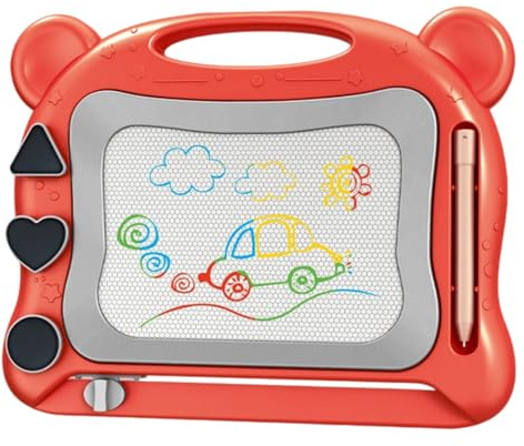 ZORVYN Jouet Créatif avec Ardoise Magique & Tableau à Dessiner, Tampons, Idéal pour Apprentissage Ludique & Petits Cadeaux pour Enfants dès 3 Ans (23×18,5×3 cm)