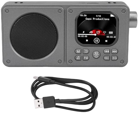 YUEHISY avec Haut-Parleur Bluetooth, écran de 2,01 Pouces, Lecteur MP4 MP4 Rechargeable Portable, Supporte la Carte SD USB