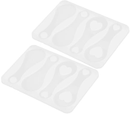 DECORNIJIA Moule pour Jeton De Caddie en Résine Époxy 2 Pièces Design Intuitif pour Porte-clés Soi-même Usage Quotidien