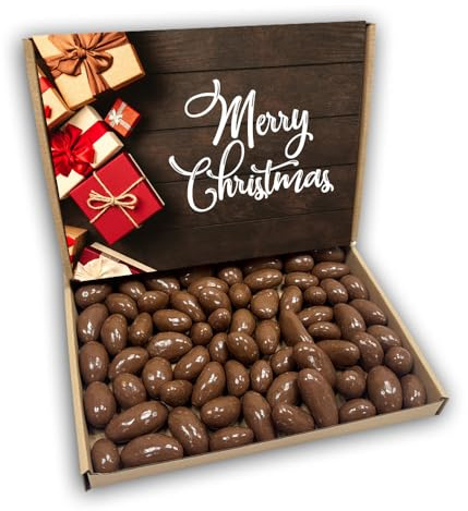 Milk Chocolate Brazils Merry Christmas Chocolate Gift Box Hamper (RUSTIC CHRISTMAS)