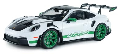 Solido - Porsche 911 GT3 RS 2024 1:18 – Die-Cast Modellauto, Tribute to Carrera RS Package, Sammlermodell aus Metall, weiß, mit Kunststoffsockel, Fensterkarton