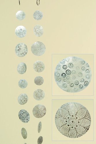Boltze Hänger, Girlande Capiz aus Perlmutt, sortierte Ausführungen (Weiß/Silber)