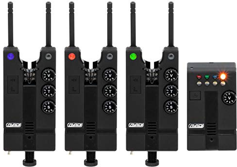 MAD Hi T Bite Alarm Funk Bissanzeigerset 3 Bissanzeiger und 1 Receiver, 8400331