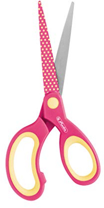 Herlitz Design Bastelschere für Linkshänder / spitz / Farbe: pink