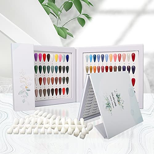 BNG 96 Nagel Buch Display Diagramm Profi Nagel Farben Palette Gellack-Anzeigetabelle mit 240 Stück Nagel Tipps, Nagel Praxis Design Planke für DIY Nagelkunst Salons Satz, (96 Stück-B)