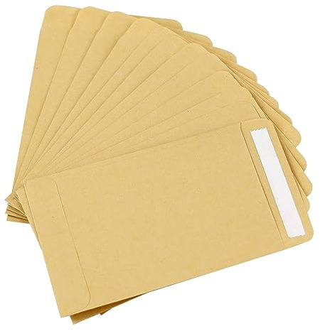 150 Papiertüten Klein Samentütchen Selbstklebend 9 x 6 cm Braun Kraftpapier Tüten für Gastgeschenke Hochzeit, Süßigkeiten, Münzen