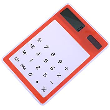 Operitacx Calculatrice Tactile Portable avec Écran Transparent Conçue pour Étudiants Fournitures De Bureau sans Pile Nécessaire