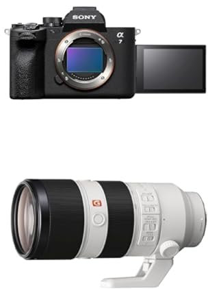 Sony Alpha 7 IV | Appareil Photo Hybride Expert Plein Format (33 mégapixels, Rafale à 10 Images/s, vidéo 4K 60p) Noir + Sony FE 70-200 mm f/2.8GM OSS | Super téléobjectif Plein Format, Objectif Fixe
