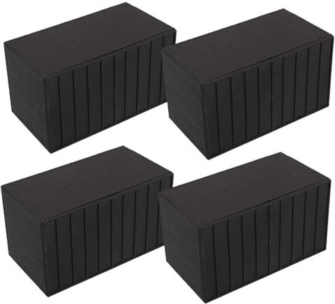 Veemoon Niveleurs De Meubles 4 Pièces Rehausseur Meuble 10X10 cm pour Canapé Lit Bureau Armoire Pieds Meubles Installation Rapide Protection du Sol Et Stabilité