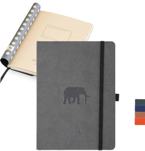 Dingbats* - Tierwelt Notizbuch A5 Liniert - Weicher Einband aus veganem Leder für Arbeit, Reisen, Universität - mit elastischem Verschlussband