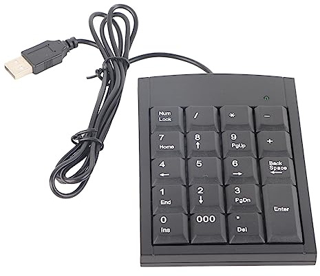 QANYEGN Numerisk Knappsats, Numerisk Tangentbord Med USB-kabel, Numerisk Tangentbord, Plug And Play, Bärbar Numerisk Numerisk Tangentbord, Numerisk Tangentbord För Stationär Dator