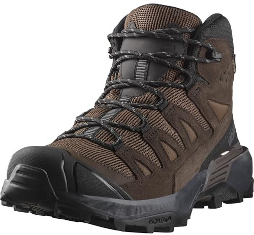 Salomon X Ultra 360 Leather Mid Gore-Tex wasserdichte Herren Wanderschuhe, Outdoor-bereit, Grip, Schutz bei jedem Wetter, Dark Earth, 45 1/3