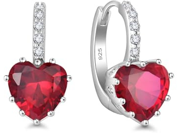 Starchenie Ohrringe 925 Sterling Silber Geburtssteine Zirkon Anhänger Ohrhänger Schmuck Geschenk für Damen