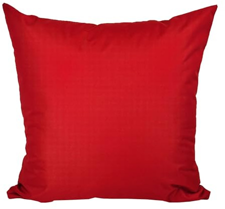 JACK 50x50cm Outdoor Lounge Kissen Dekokissen inkl. XXL-Füllung Wasserabweisend Sitzkissen Garten Stuhl Lotus Effekt, Farbe:Rot