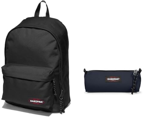 Eastpak OUT OF OFFICE Sac à Dos, 27 L - Black (Noir) & BENCHMARK SINGLE Trousse, 27 L - Ultra Marine (Bleu)